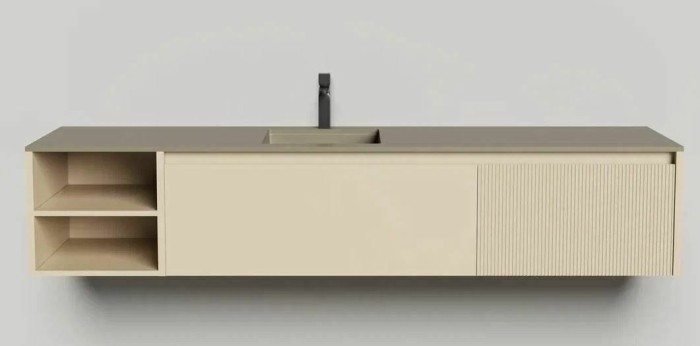 Подвесная тумба domino 2000, эмаль, с открытой полкой, под встраиваемую, Salini арт. 27D120AIN