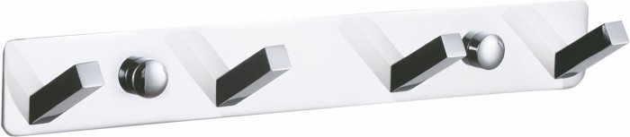 Вешалка с 4 крючками для ванной, Wonzon &amp; Woghand, WW-9385-4 цвет: хром