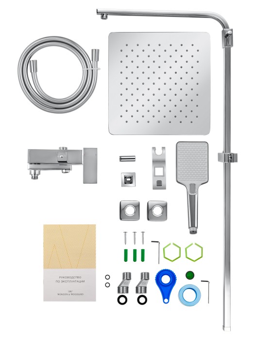 Душевая система, Wonzon & Woghand Cube, WW-88739016-CR цвет: хром