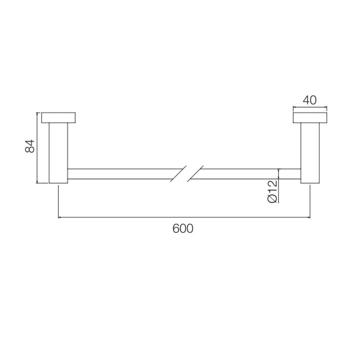 Fima Carlo Frattini Полотенцедержатель 60см., подвесной, Accessori, F6000T/60GCR цвет: хром