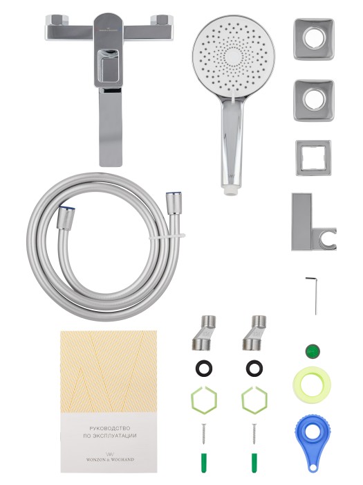 Смеситель для ванны с душем, Wonzon & Woghand Frame, WW-88639010-CR цвет: хром