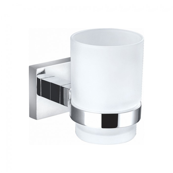 Стакан для зубных щеток с держателем, Wonzon &amp; Woghand Polo, WW-8921 цвет: хром