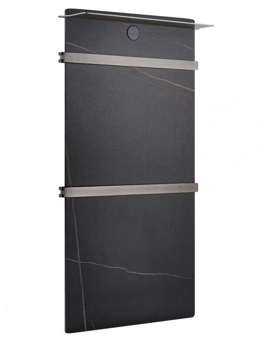 Полотенцесушитель электрический с каменной плитой Черный мрамор, Wonzon &amp; Woghand Stuttgart, WW-A504-GM цвет: графит
