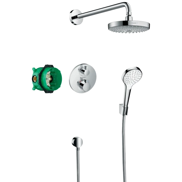 Душевая система скрытого монтажа с термостатом Croma Select S Hansgrohe, хром арт. 27295000
