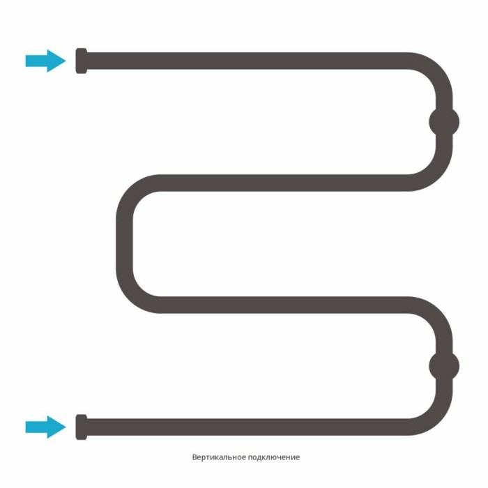 Сунержа Водяной полотенцесушитель 600x600, Ш-образный, 15-0014-6060 цвет: тёмный титан муар
