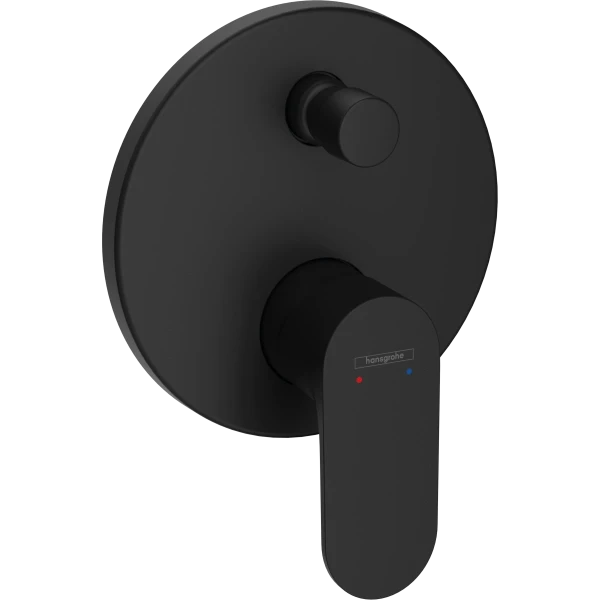 Смеситель для ванны скрытого монтажа, с защитной комбинацией EN1717, Hansgrohe Rebris S, черный арт. 72467670
