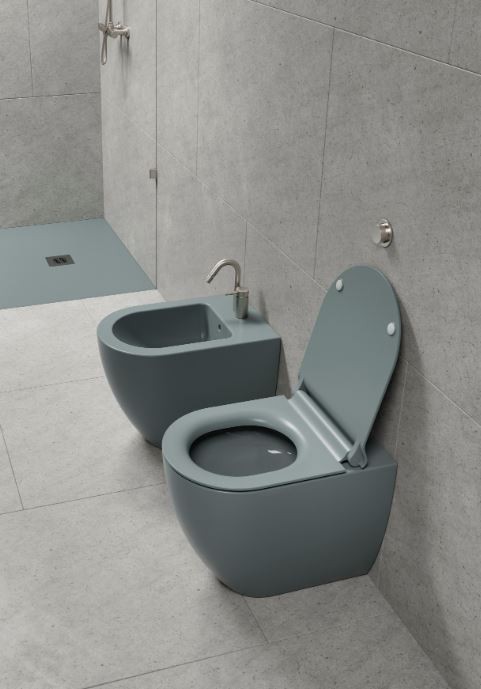 Унитаз приставной 36х55 см, безободковый, без сиденья, GSI Pura арт. 881011