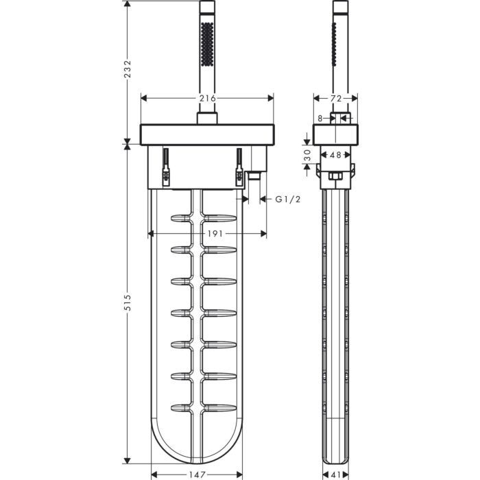 Набор на край ванны Edge Axor, полированное золото арт. 46470990