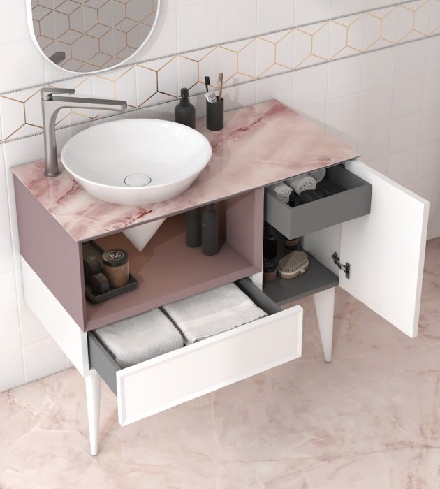 Раковина встраиваемая сверху 44,5x44,5см, Cono Kerama Marazzi, белый - CO.wbi.44