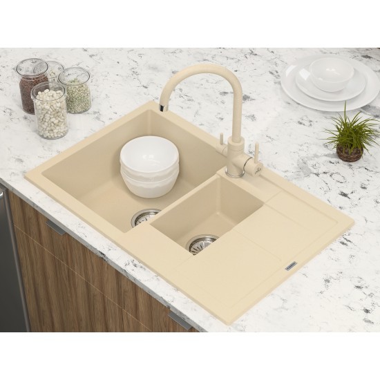 Мойка для кухни гранит 775х495 Paulmark FLUGEN 60/1,5, бежевый - PM237850-BE