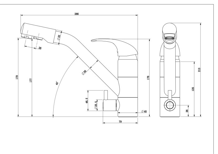 Смеситель для кухни  Paulmark HESSEN, белый матовый - He213017-431