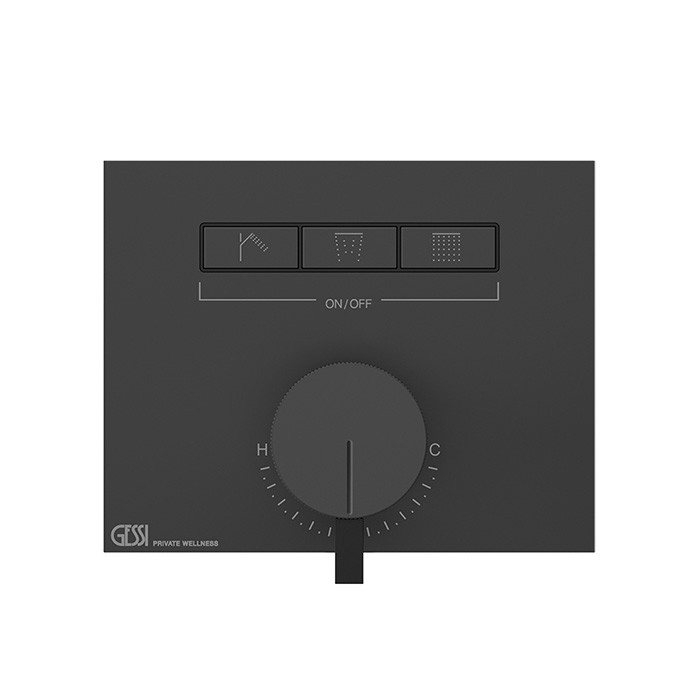 Смеситель для душа, с включением до 3 источников одновременно, Gessi Hi Fi, black xl арт. 63081#299