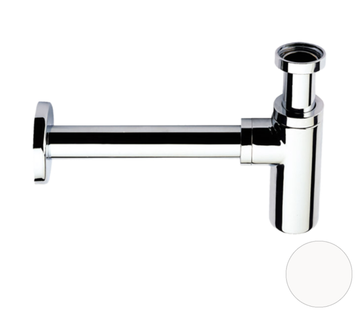 Сифон 1”1/4 белый матовый, Remer, 958LBO