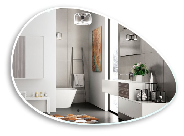 Зеркало 920*600 c подсветкой и диммером, бесконтактный сенсор, Azario Omega - LED-00002556