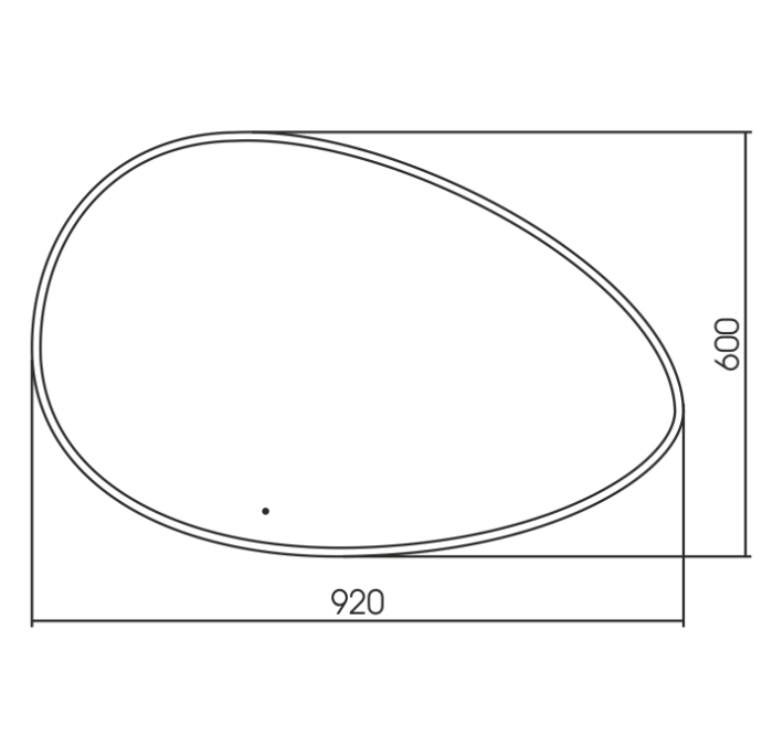Зеркало 920*600 c подсветкой и диммером, бесконтактный сенсор, Azario Omega - LED-00002556
