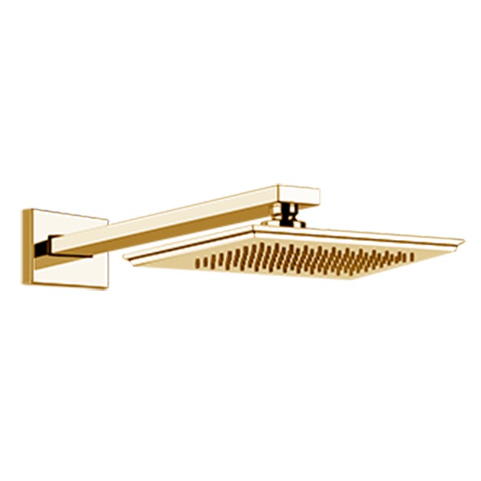 Верхний душ для настенного крепления, Gessi Eleganza, шлифованное золото арт. 46148#087