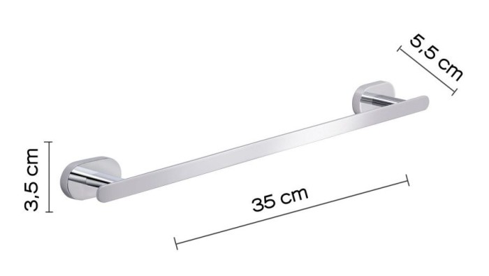Полотенцедержатель, длина 35 см Bernina Gedy, BE21/35(13) цвет: хром