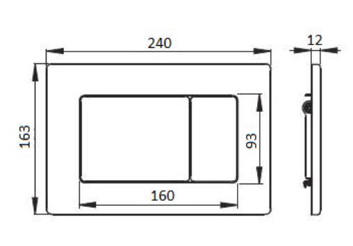 Кнопка смыва Boheme нержавеющая сталь цвет Gun Metall арт. 650-GM