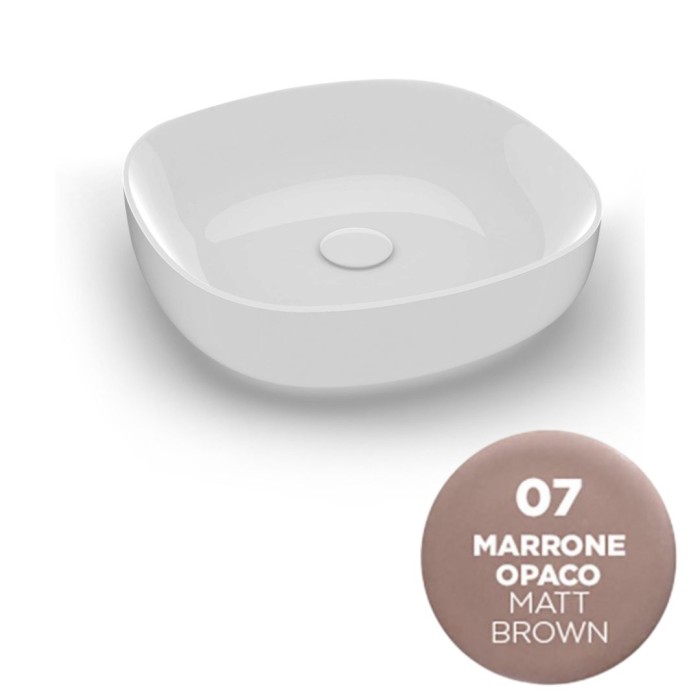 Накладная раковина, 45х45хh14 см, Olympia ceramica Metamorfosi, бежевый матовый арт. MET42O4007