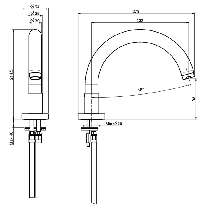 Fima Carlo Frattini Излив на борт ванны, Quad, F2158CR цвет: хром
