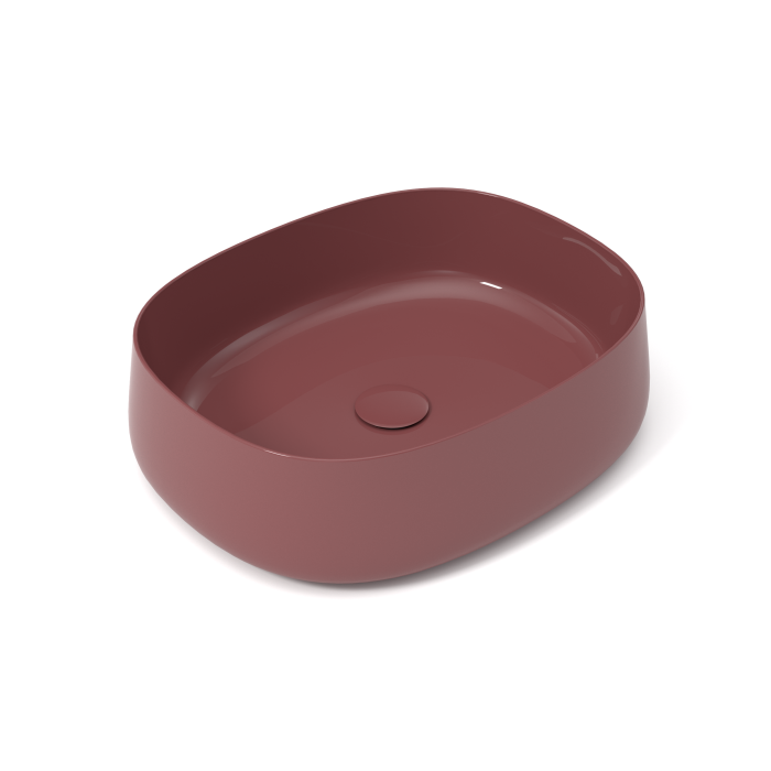 Накладная раковина, 52x42xh13 см, Olympia ceramica Paddle, баклажан глянцевый арт. PAD4B50016