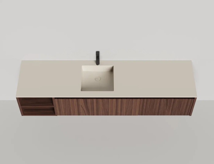 Подвесная тумба domino 2000, шпон, с открытой полкой, под встраиваемую, Salini арт. 27D220AIN