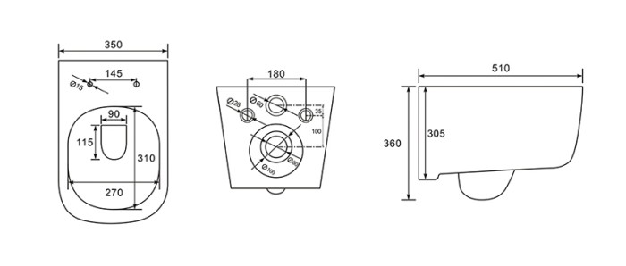 Унитаз подвесной, безободковый, с механизмом плавного закрывания Aquatek Лугано арт. AQ2002-00