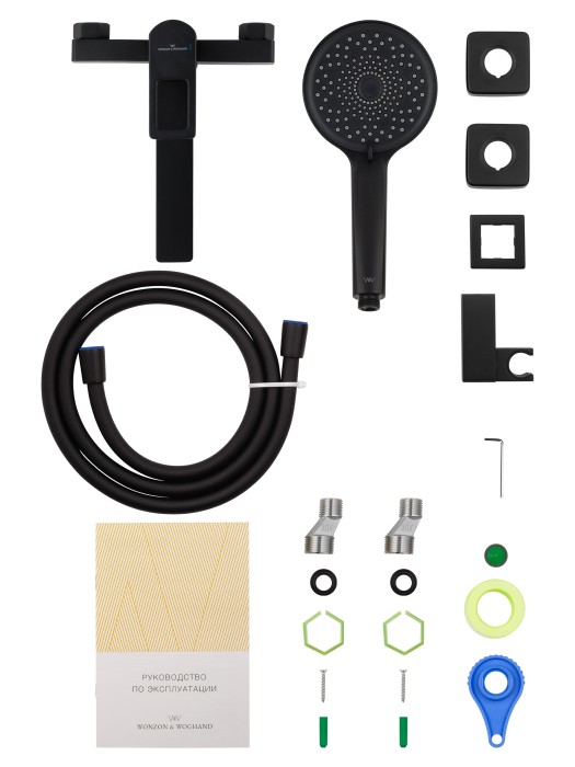 Смеситель для ванны с душем, Wonzon & Woghand Frame, WW-88639010-MB цвет: черный