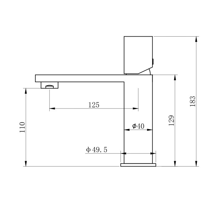 Смеситель для раковины, Wonzon & Woghand, WW-101-BG цвет: золото