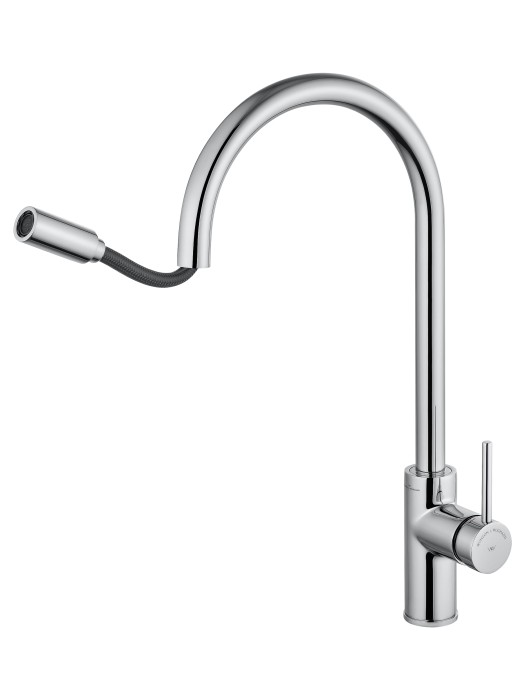 Смеситель для кухни с выдвижным изливом, Wonzon & Woghand, WW-422902-CR цвет: хром