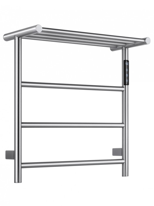 Полотенцесушитель электрический с полкой, Wonzon &amp; Woghand Bonn, WW-AL402-BR цвет: никель