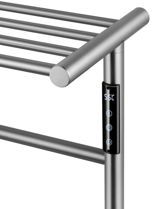 Полотенцесушитель электрический с полкой, Wonzon & Woghand Bonn, WW-AL402-BR цвет: никель