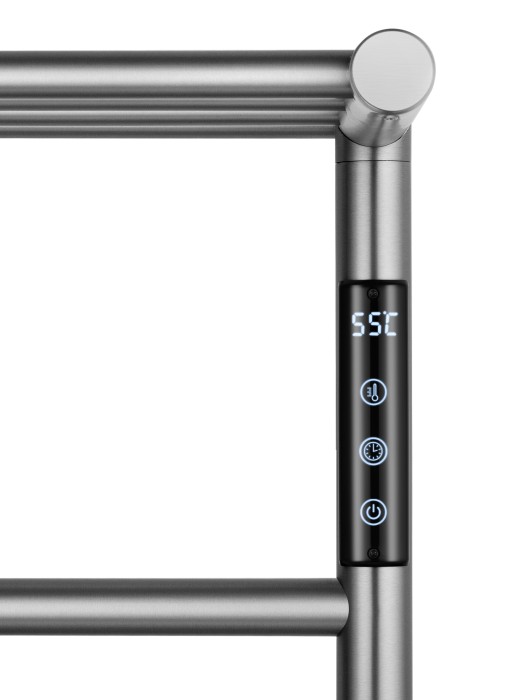 Полотенцесушитель электрический с полкой, Wonzon & Woghand Bonn, WW-AL402-BR цвет: никель