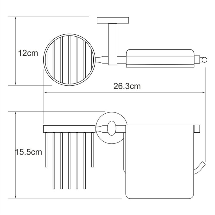 Держатель туалетной бумаги и освежителя WasserKRAFT Rhein K-6200 арт. K-6259