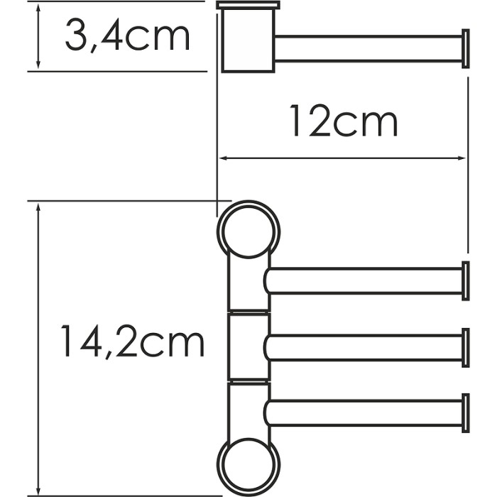 Держатель полотенец тройной WasserKRAFT арт. K-1053N