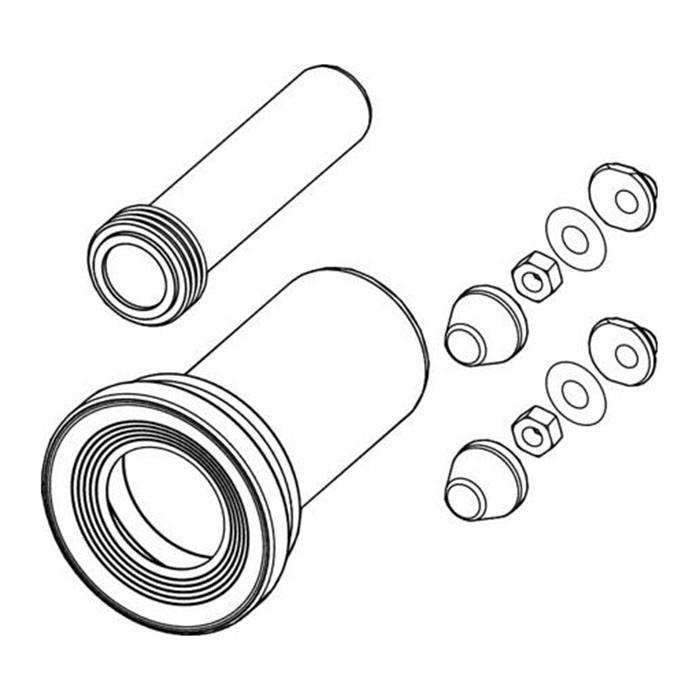 Комплект удлиненного соединения 30см, dn90, profil dn TECE арт. 9820214