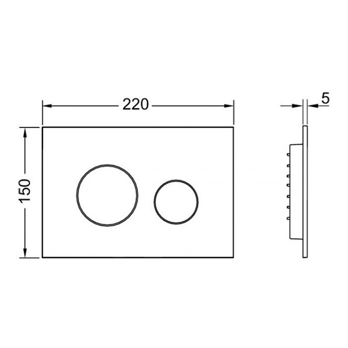 Панель смыва с двумя клавишами, белый матовый, loop 2 TECE арт. 9240926