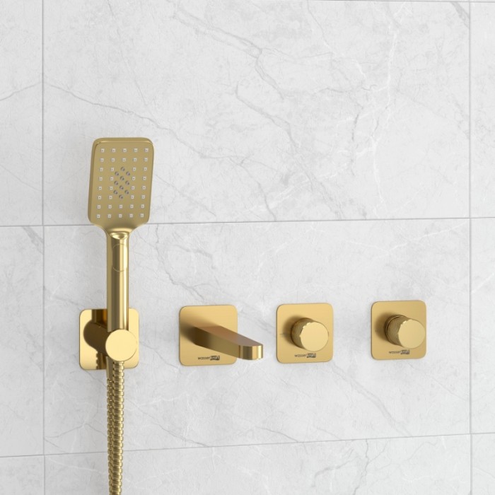 Встраиваемый комплект для ванны с лейкой и изливом Schunter 8200 WasserKRAFT арт. A8251.306.308.285.194.201