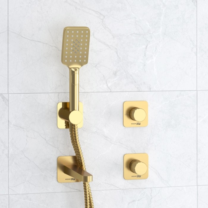 Встраиваемый комплект для ванны с лейкой и изливом Schunter 8200 WasserKRAFT арт. A8251.306.308.285.194.201