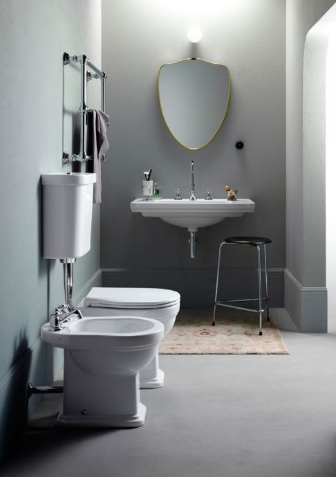 Унитаз приставной 37х54 см, вертикальный выпуск, без сиденья, GSI Classic арт. 871011