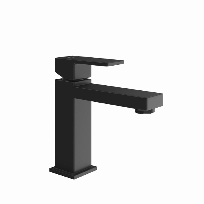 Смеситель для раковины однорычажный без донного клапана 3/8, Futura Kerama Marazzi, черный - 66412KM.01.093