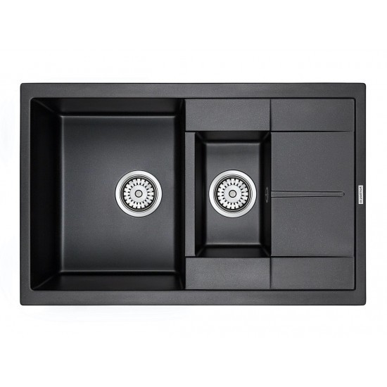 Мойка для кухни гранит 775х495 Paulmark FLUGEN 60/1,5, черный - PM237850-BL