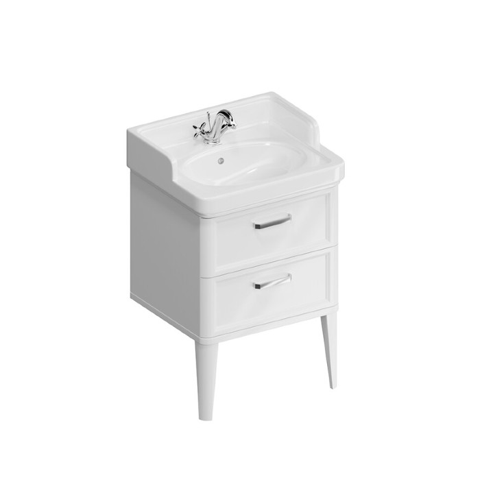 Тумба напольная с 2 ящиками 60см, Pompei Kerama Marazzi, белый - PO.N.60.2\WHT