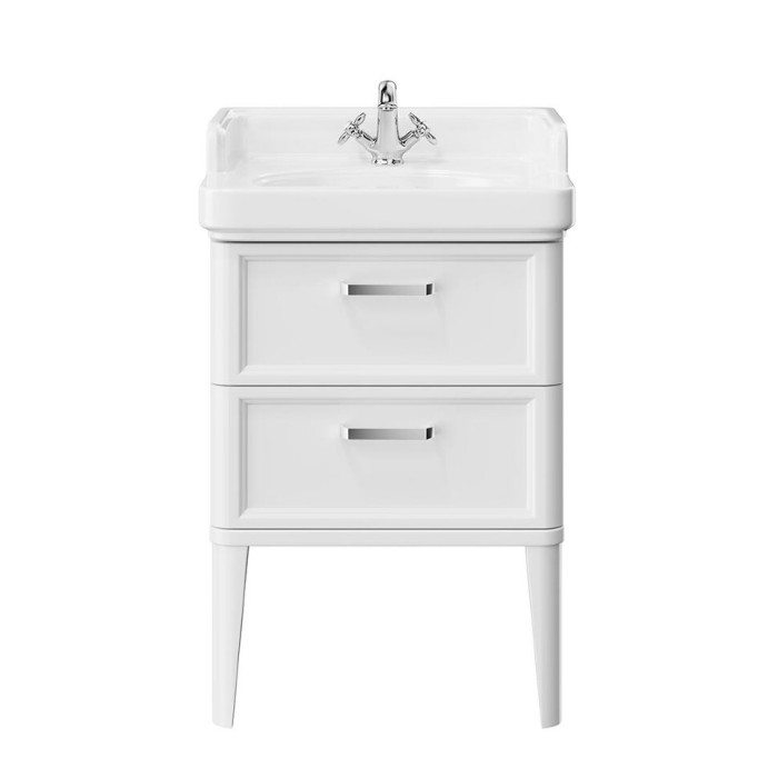 Тумба напольная с 2 ящиками 60см, Pompei Kerama Marazzi, белый - PO.N.60.2\WHT