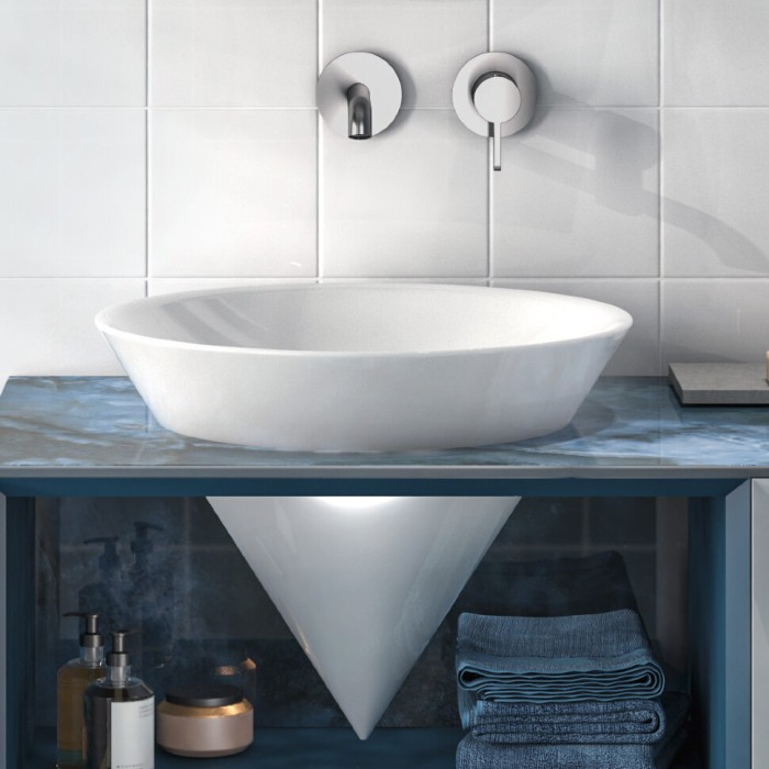 Смеситель LINEA настенный для раковины, внешняя часть, MUSE Kerama Marazzi, хром - 71028EKM.21.018