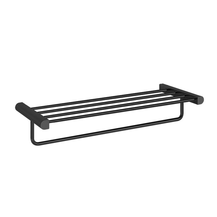 Полка с полотенцедержателем, 60 см, подвесная, Gessi Rilievo, nero xl арт. 59407#299