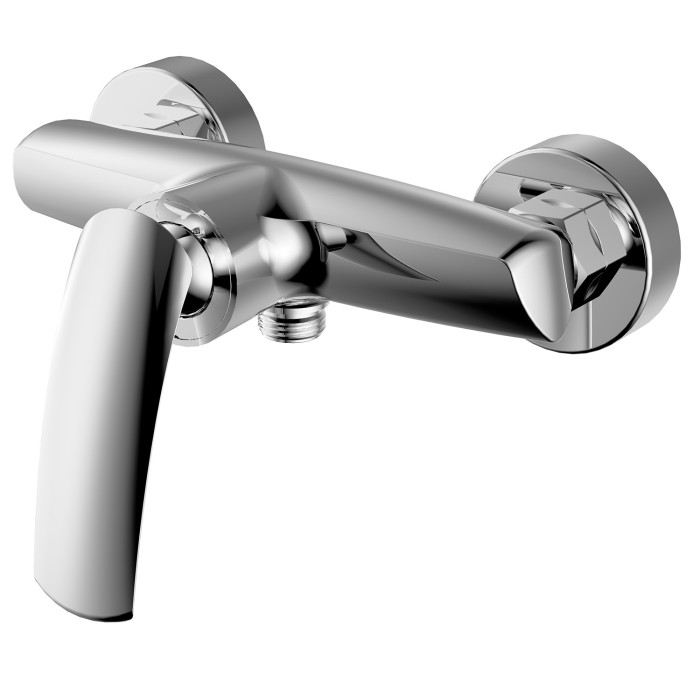 Смеситель для душа с ручным душем, керамический картридж, хром, Azario REULEAUX арт. AZ-VWF338296C