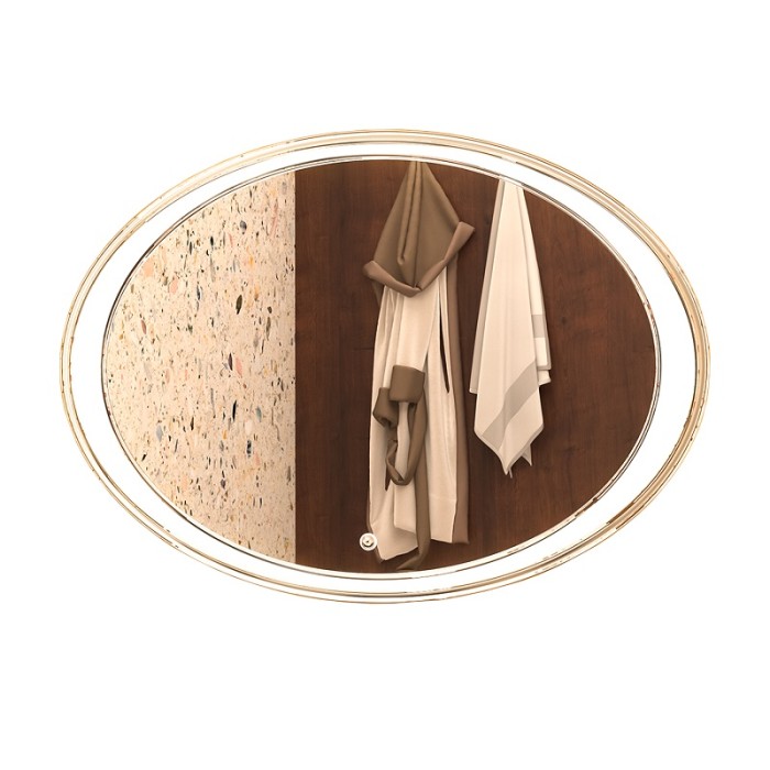 Зеркало Alba 800х550 влагостойкое с подсветкой и диммером, с гравировкой, Azario Renato - CS00063646