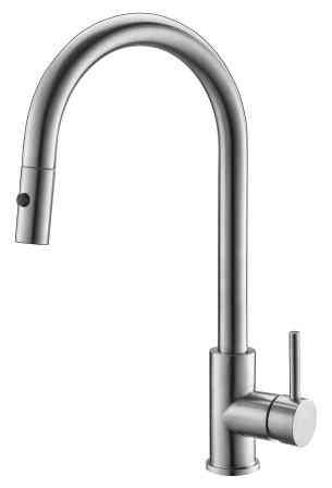 Смеситель для кухни BelBagno, матовый сатин, однорычажный арт. BB-LAM31B-IN