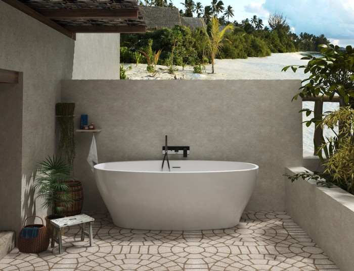 Акриловая ванна 1700x800x580, свободностоящая, белая, Azario Cranston арт. CRA17080